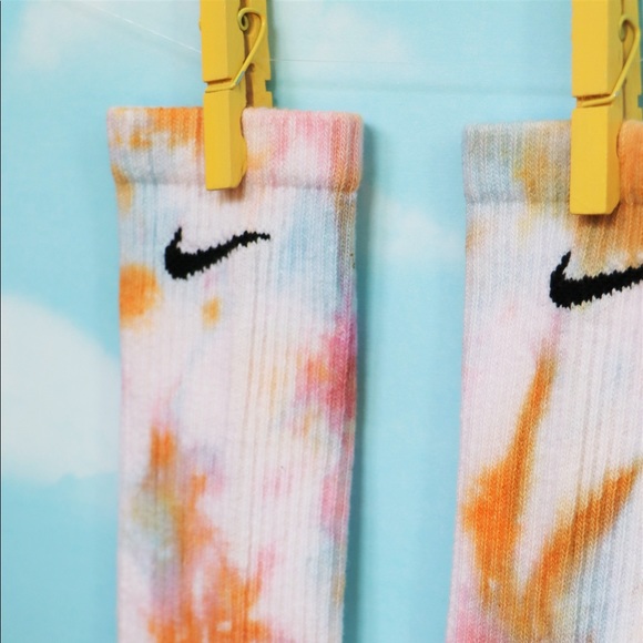 Nike | Hand Dyed Custom Nike Socks | Small/Medium | Kaleidoscope Tie Dye - Picture 13 of 13